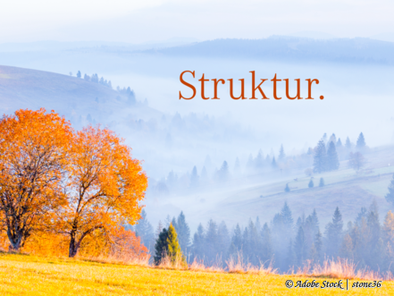 Farbkontraste geben einem Bild Struktur.