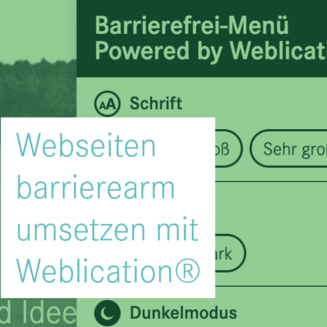 Webseiten barrierearm umsetzen mit Weblication für das BFSG