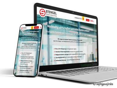 Landingpage für Stengel Elektrotechnik auf einem Laptop, fokussiert auf ein einzelnes Angebot. Landingpage für Stengel Elektrotechnik auf einem Laptop, fokussiert auf ein einzelnes Angebot.