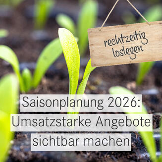 Rechtzeitig loslegen, damit dein Angebot online sichtbar wird Rechtzeitig loslegen, damit dein Angebot online sichtbar wird