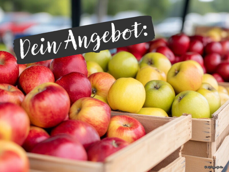 Beispielbild Äpfel: Ein umfassendes Angebot, aber warum sollte ich den Apfel aus der linken Kiste nehmen?