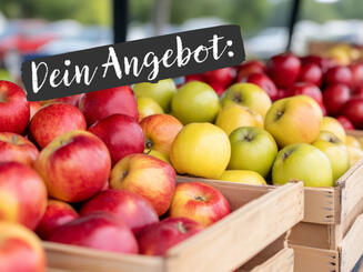 Beispielbild Äpfel: Ein umfassendes Angebot, aber warum sollte ich den Apfel aus der linken Kiste nehmen?