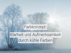 Kühle Farben sorgen für Klarheit und Aufmerksamkeit im Design.