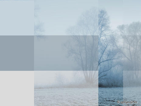 Kühle Farben stehen für Distanz, Konzentration und Klarheit.