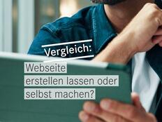 Recherche am Laptop – Webseite erstellen lassen oder selbst machen, der direkte Vergleich.