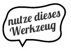 Sprechblase: Nutze dieses Werkzeug
