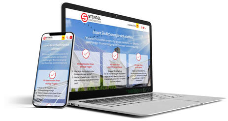 Angebotsseite für den Dienstleistungsbereich "Photovoltaik" für STENGEL Elektrotechnik