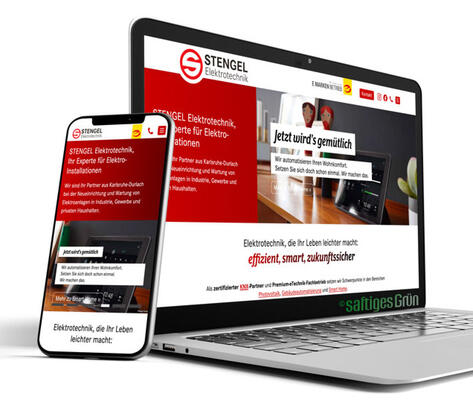 Unternehmensseite der Firma STENGEL Elektrotechnik als Ausgangspunkt für Landingpages. Unternehmensseite der Firma STENGEL Elektrotechnik als Ausgangspunkt für Landingpages.