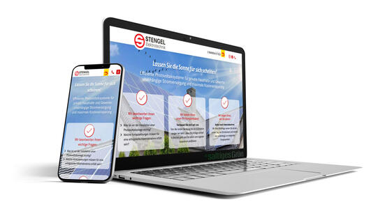 Angebotsseite für den Dienstleistungsbereich "Photovoltaik" für STENGEL Elektrotechnik